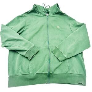 Lacoste Unisex Long Sleeve Hooded Sweatshirt Sweater 100% Cotton Green Size XXL